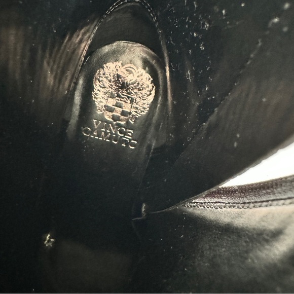 VINCE CAMUTO Dannia Bootie 7.5 Mauve Multi Tricolor Snake Leather Block Heel New - Picture 10 of 13